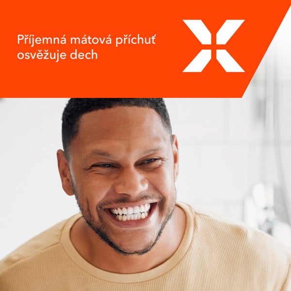 Osvěžuje dech příjemnou mátovou příchutí.